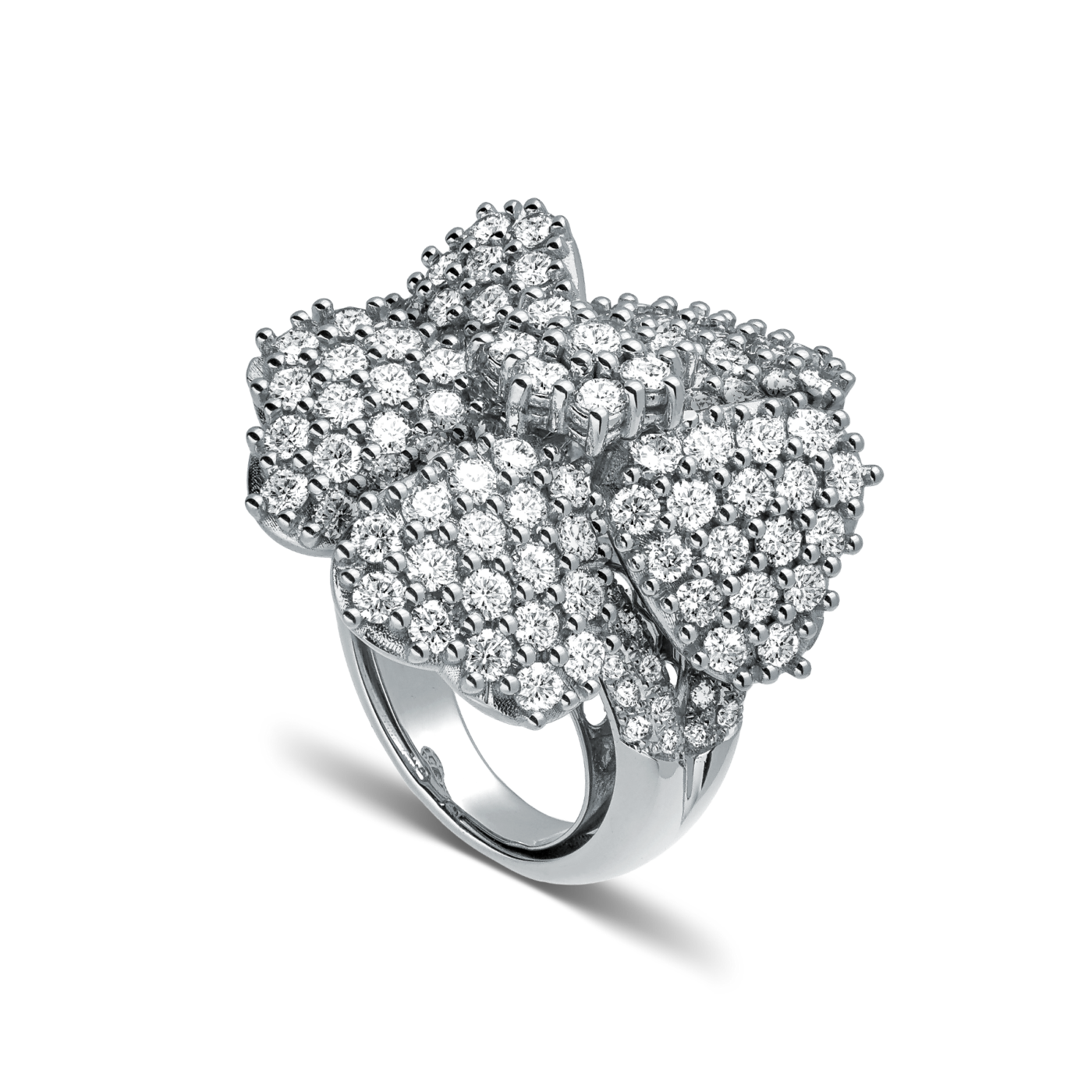 Devous Flory Ring with Diamonds