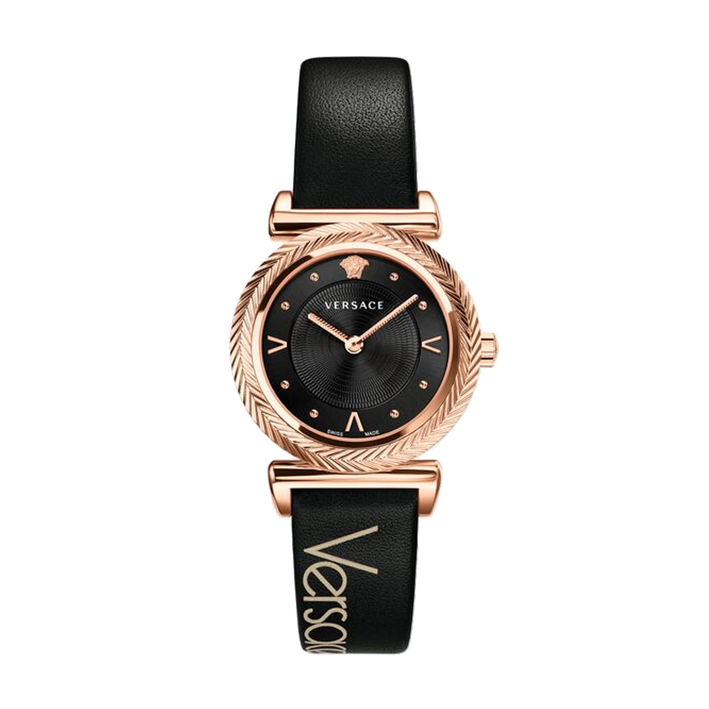Versace Black V-Motif Vintage Logo Watch