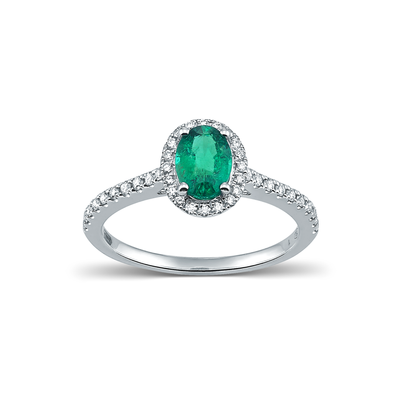 Devous Emerald Ring with Diamonds