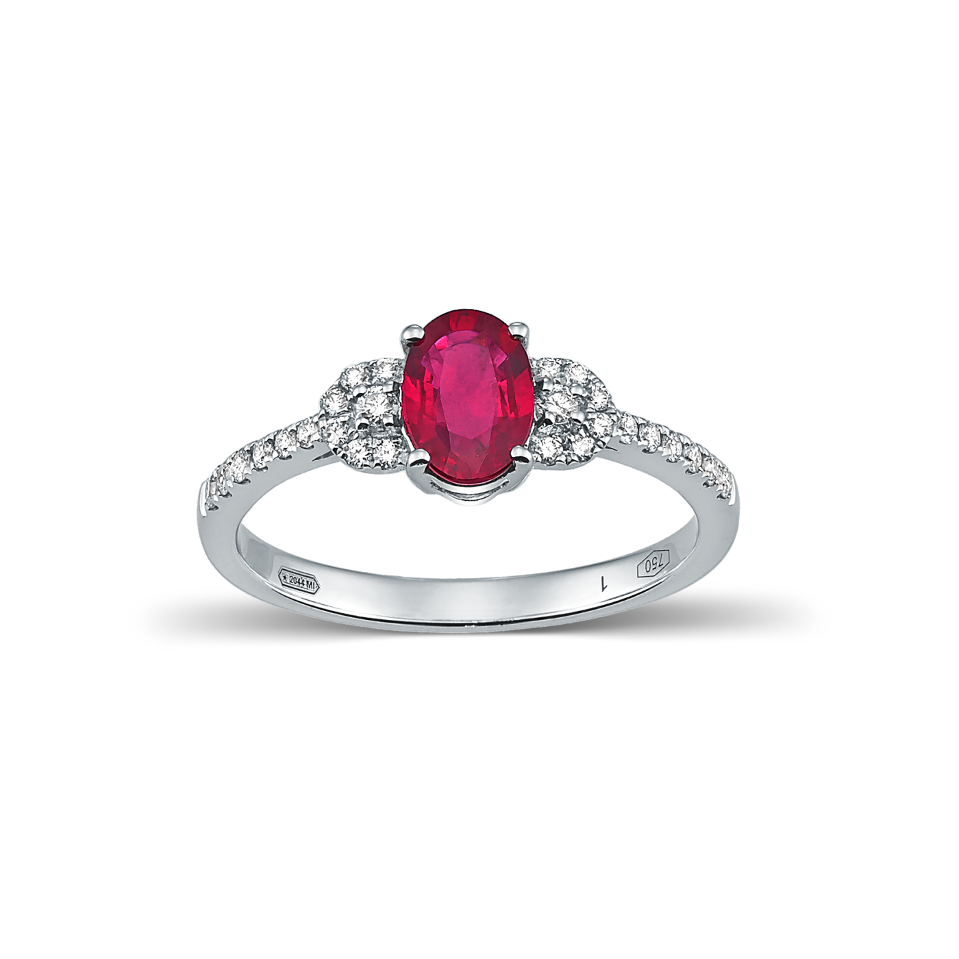 Devous Ruby Ring with Diamonds